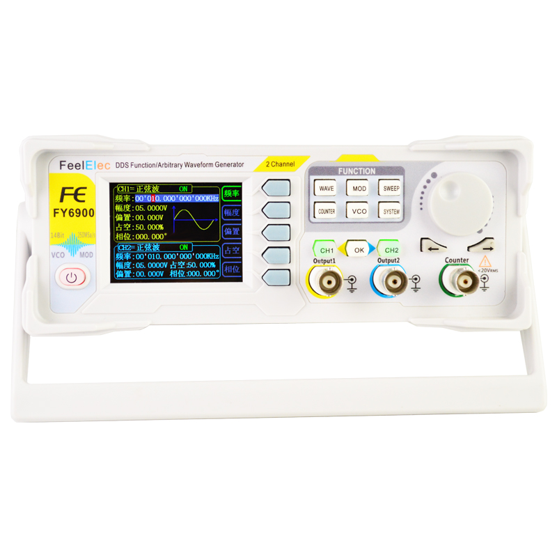 Dual Channel Arbitrary Waveform Function Generator 60Mhz - FY6900 Zweikanal-DDS-Funktions-Arbiträrwellenform-Signalgenerator/Pulssignalquelle/Frequenzzähler 60MHz